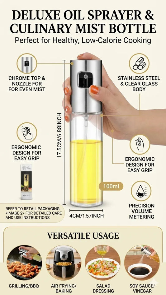 Premium edible oil spray bottle 100ml Most pump