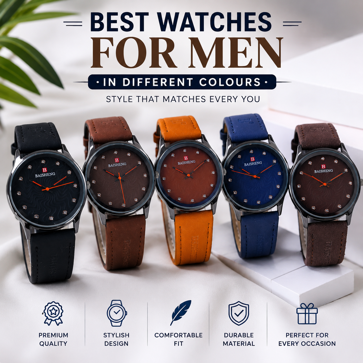 BAISHENG men's watches - style in every colour