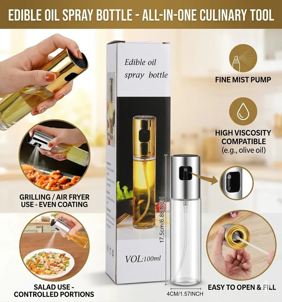 Premium edible oil spray bottle 100ml Most pump