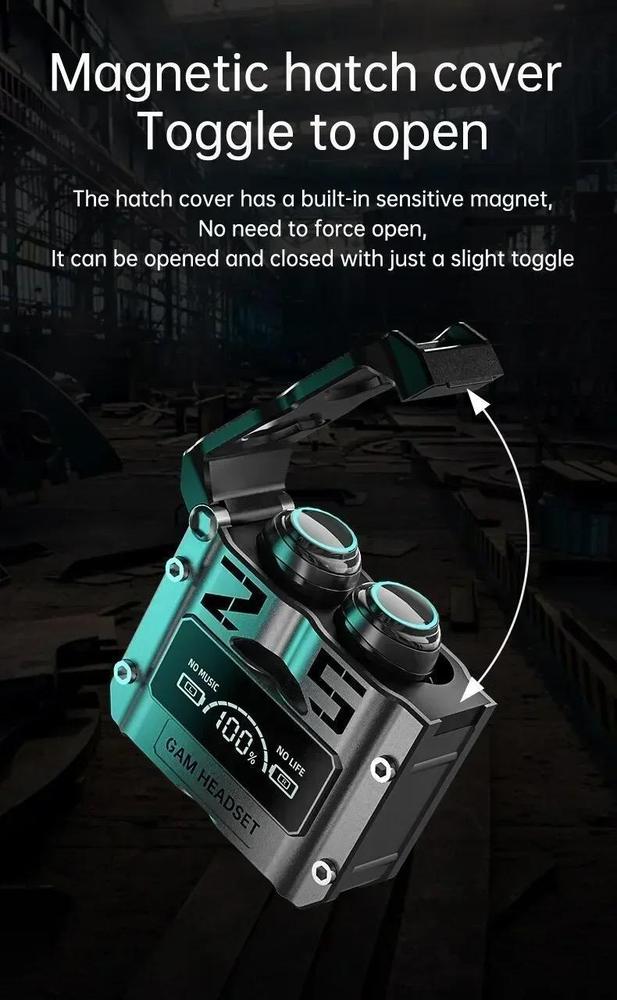 M25 Wireless Gaming Earbuds - Black ABS Bluetooth