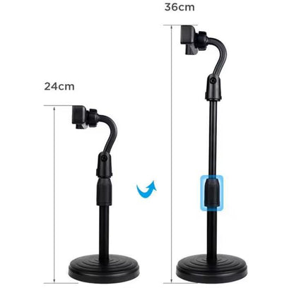 360° Adjustable Mobile Phone Stand – Flexible Desk Holder for Live Streaming & Video Calls