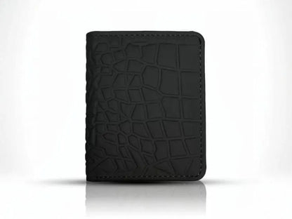 Men's Black leather wallet with card slots