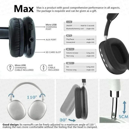P9 wireless headphones Bluetooth 5.3RGB - In different colours
