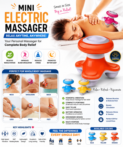Mini Body Massager Battery Operater