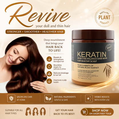 Keratin Hair Mask 500g fizz control shine repair