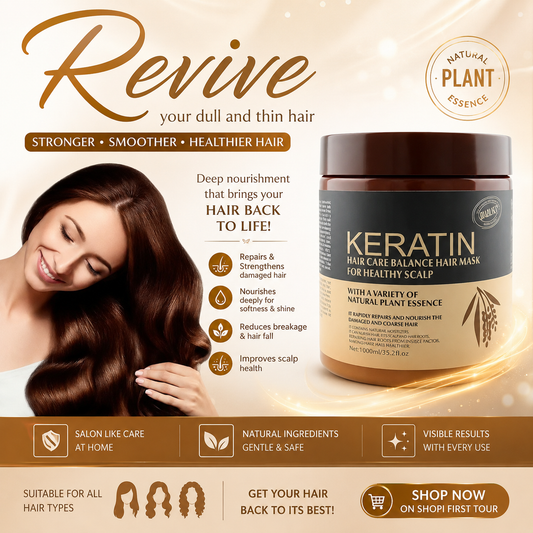 Keratin Hair Mask 500g fizz control shine repair